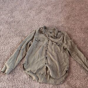 Universal Thread Olive Green Button-Down Utility Shirt